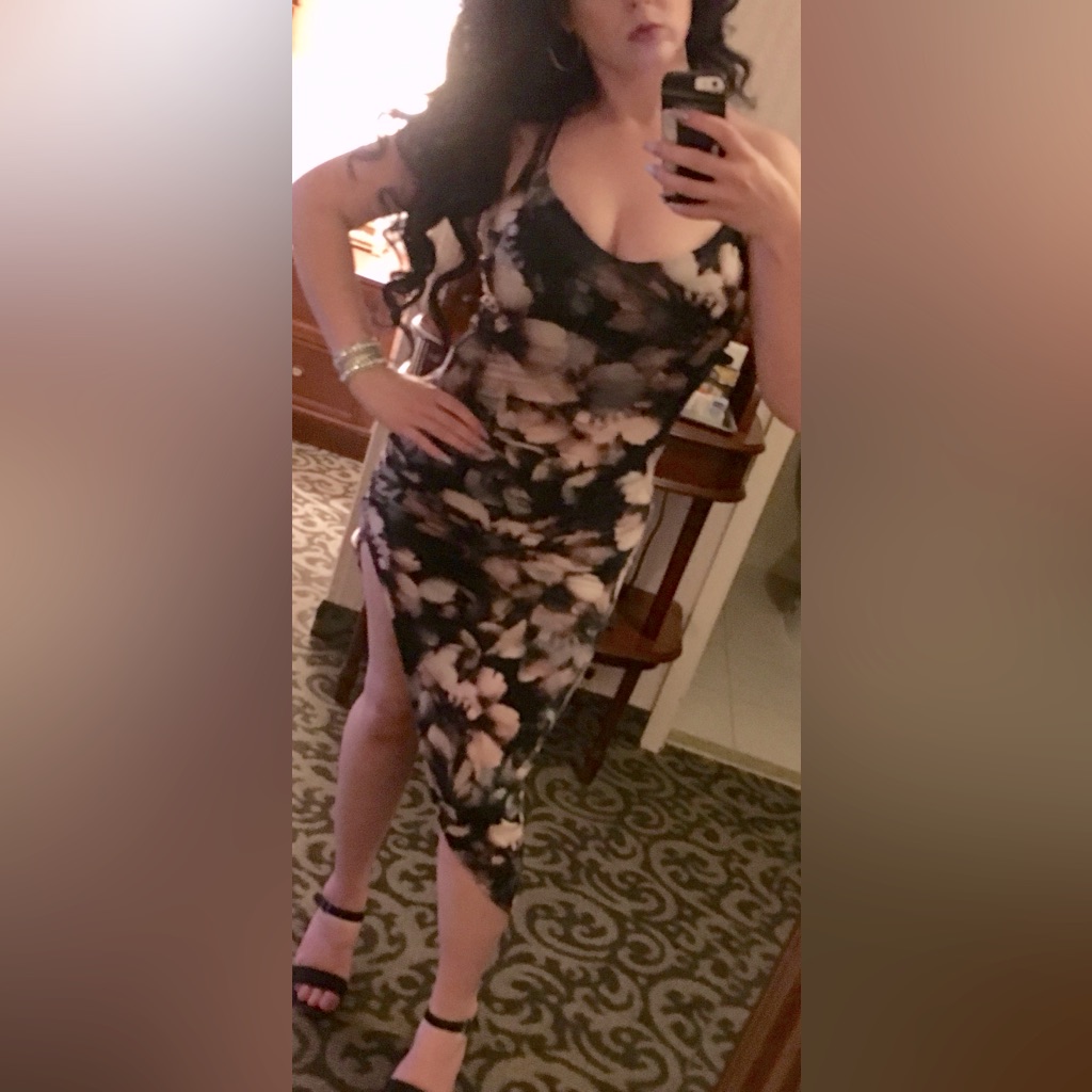 Fashion Nova Asymmetrical Floral Dress Size M